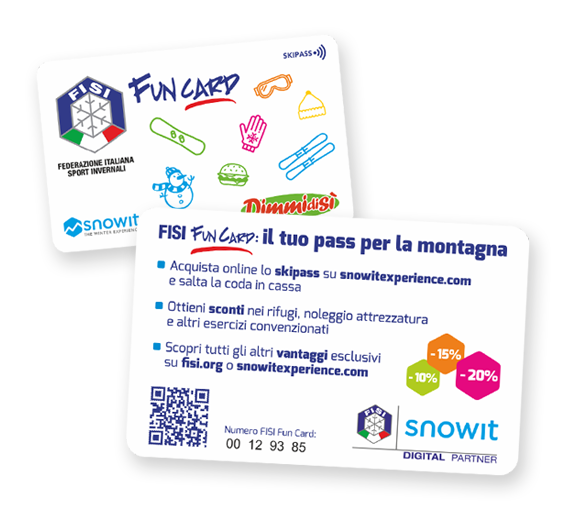 Scopri di più sull'articolo DimmidiSì sponsor della FISI Fun Card –  Una sponsorship di grandissima visibilità