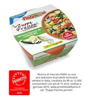 Scopri di più sull'articolo DimmidiSì Fresh Soups win the “Product of the year 2016” award and go back on TV