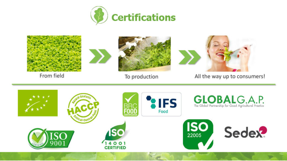 Certifications La linea verde