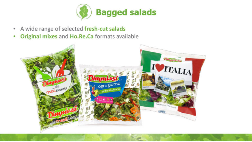 bagged salads La linea verde