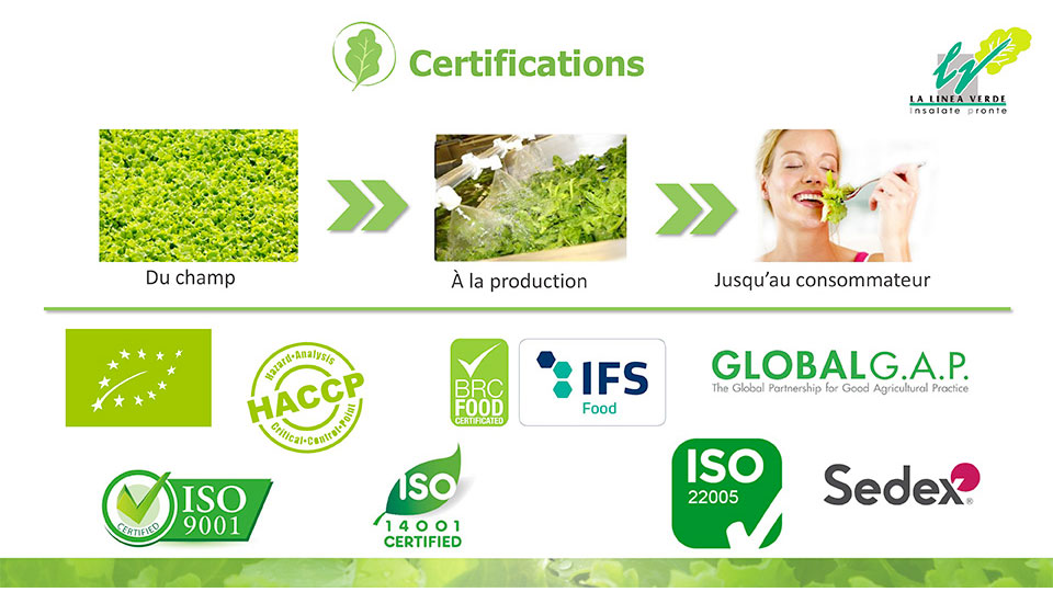 Certificatons Linea verde