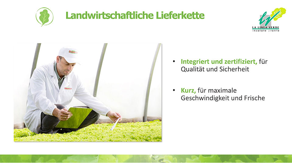 landwirtschaftliche lieferkette La linea verde