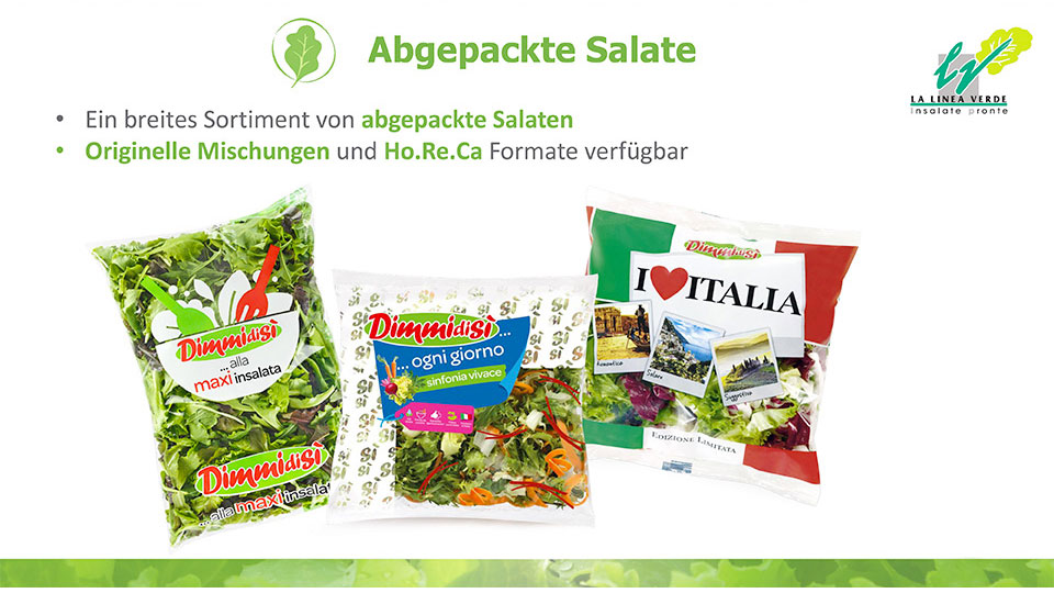 abgepackte salate La linea verde