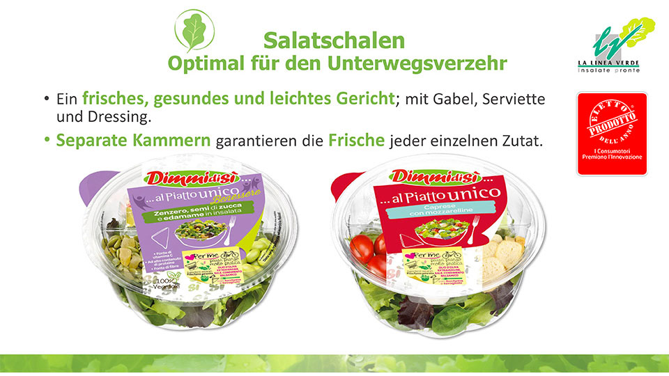 salatsschalen optimal für den unterwegsverzehr La linea verde