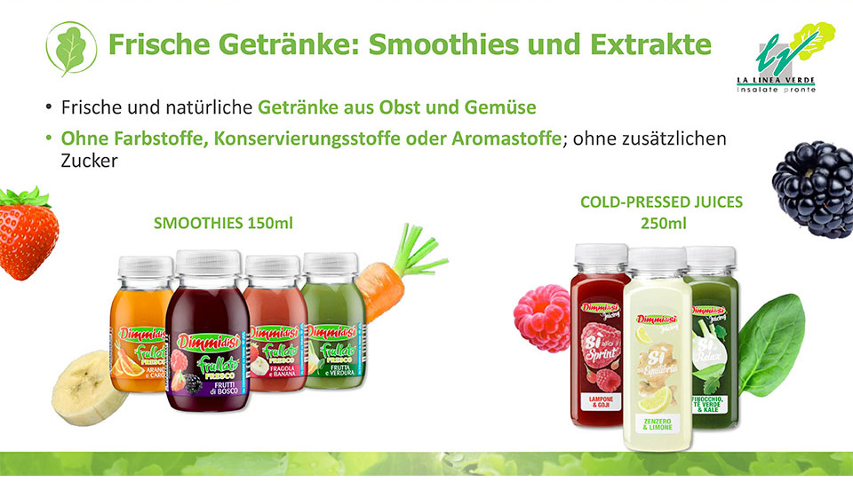 Smoothies und extrakte La linea verde